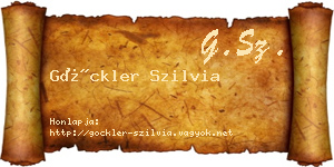 Göckler Szilvia névjegykártya